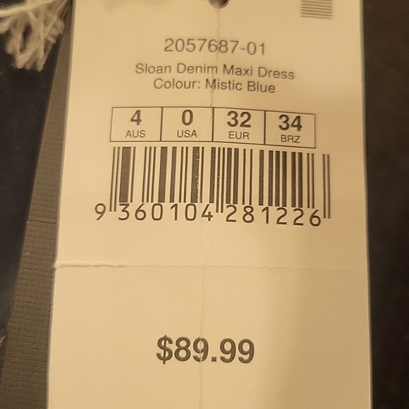 Cotton:On Dark Denim Tank-Style Maxi Dress, Sz 0 - Picture 15 of 16